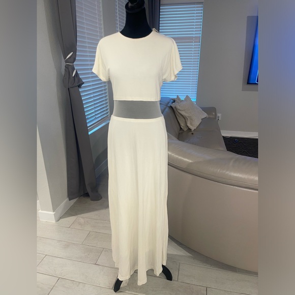 Chetta B Dresses & Skirts - NWT Y2K Chetta B Saks fifth $240 sheer mid belly slinky stretch maxi dress US 10